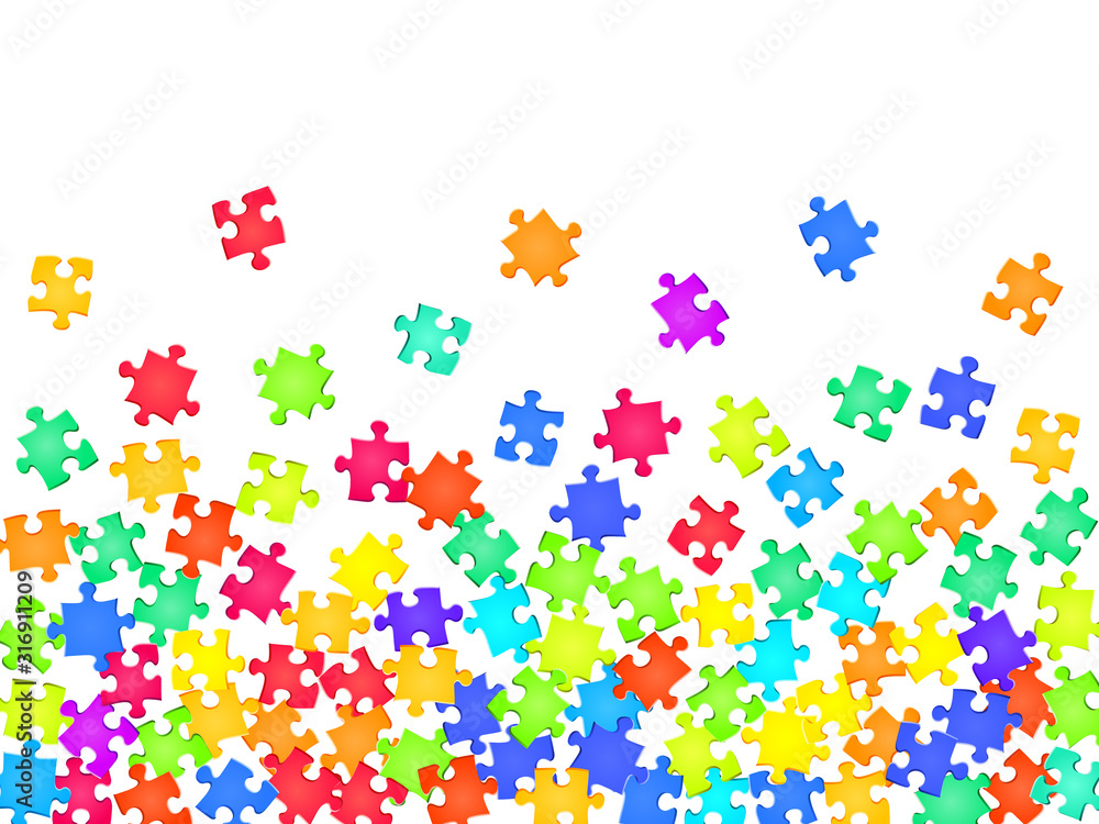 Game crux jigsaw puzzle rainbow colors pieces Game crux jigsaw puzzle rainbow colors pieces