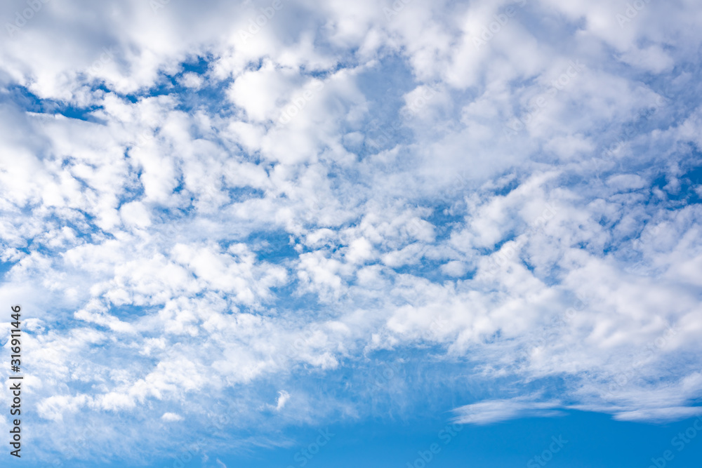 Blue sky with white clouds