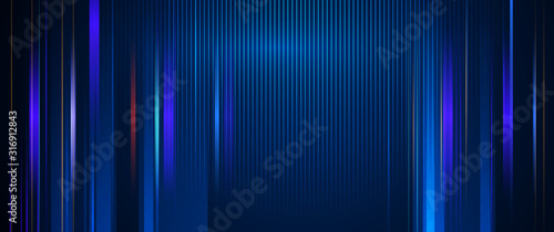 Illustration of light ray, stripe line with blue light, speed motion backgrou...