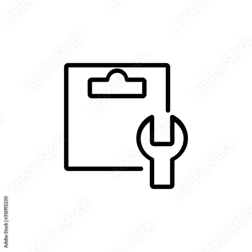 paste options icon design line style. Perfect for application, web, logo and presentation template