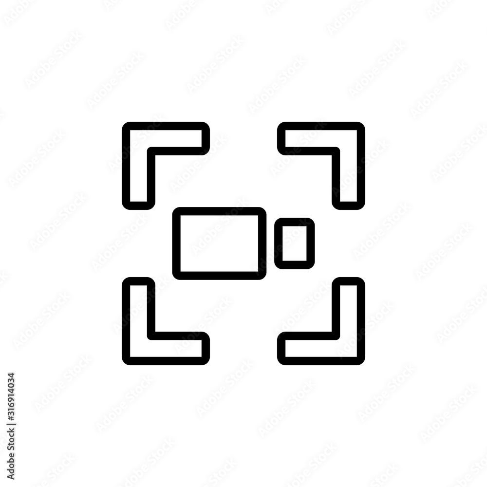 record video icon design line style. Perfect for application, web, logo and presentation template record video icon design line style. Perfect for application, web, logo and presentation template