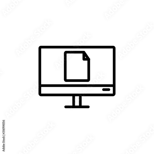 computer mode icon design line style. Perfect for application, web, logo and presentation template