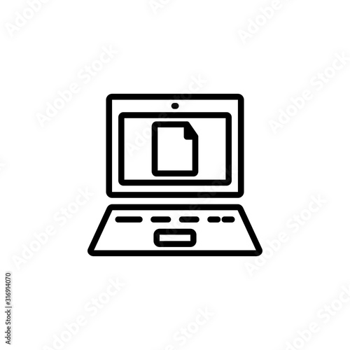 laptop mode icon design line style. Perfect for application, web, logo and presentation template