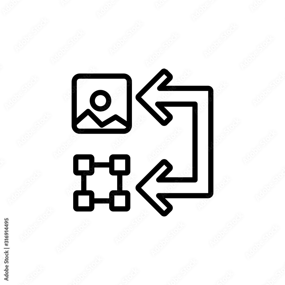 convert image to vector icon design line style. Perfect for application, web, logo and presentation template convert image to vector icon design line style. Perfect for application, web, logo and presentation template