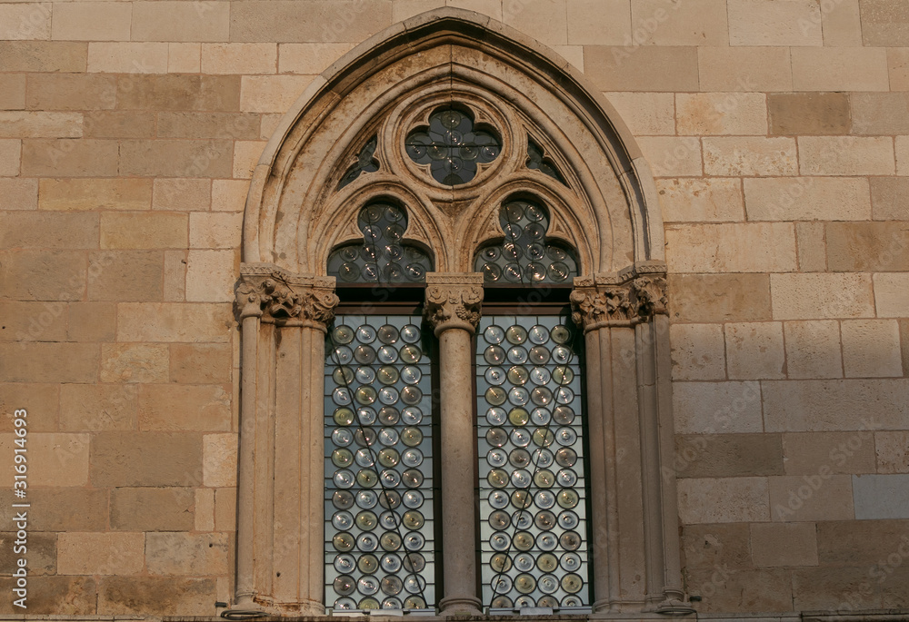 Obraz premium gothic rose window tracery