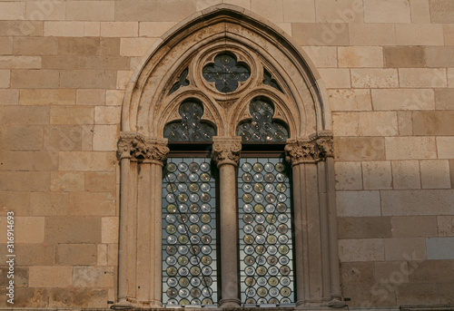 gothic rose window tracery photo