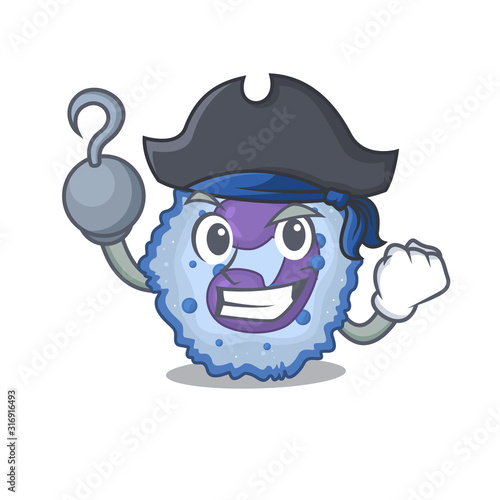 cool and funny basophil cell cartoon style wearing hat