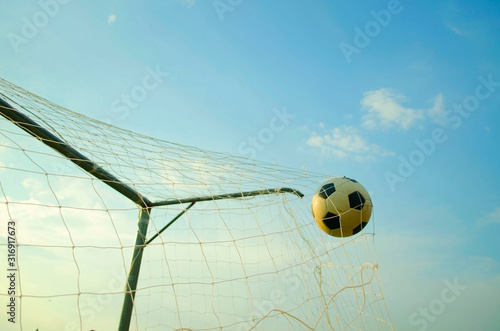 Football into the goal