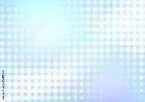 青いドットのハーフトーングラデーションデジタル背景