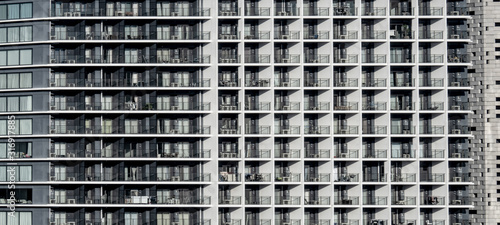 balcony of high rise building. background concept for architecture and facade design