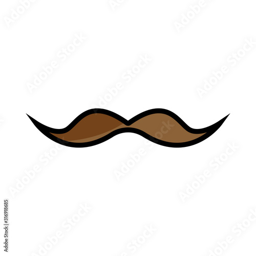 Mustache icon. Design template vector