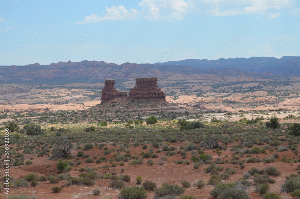 Early Summer in Utah: Looking East Toward Courthouse Wash from La Sal Mountains Viewpoint in Arches National Park