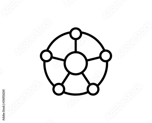 Connection line icon