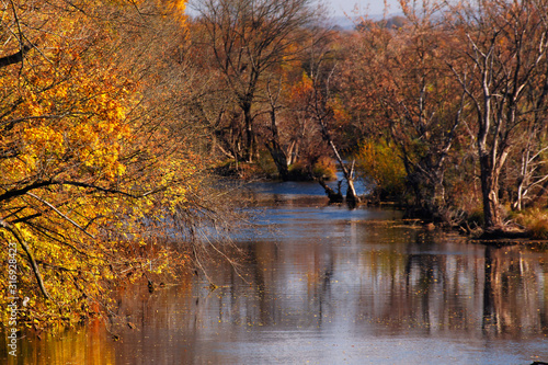 Fototapeta Naklejka Na Ścianę i Meble -  The autumn on the Korana River, Croatia