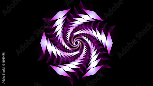 illustration of snowflake spiral vortex