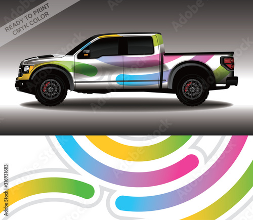 Car wrap decal design vector  custom livery race rally car vehicle sticker and tinting.