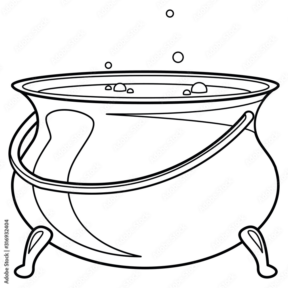 Witch Cauldron Coloring