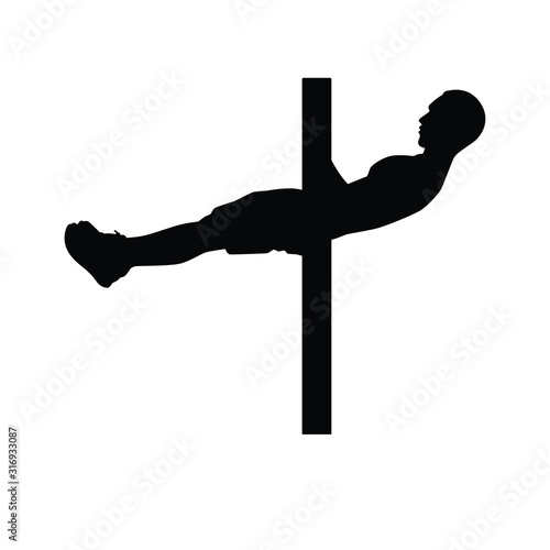 A sport man taking physical activity, street workout training