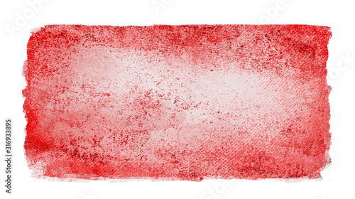Tableau sur toile Watercolor rectangle background isolated on white