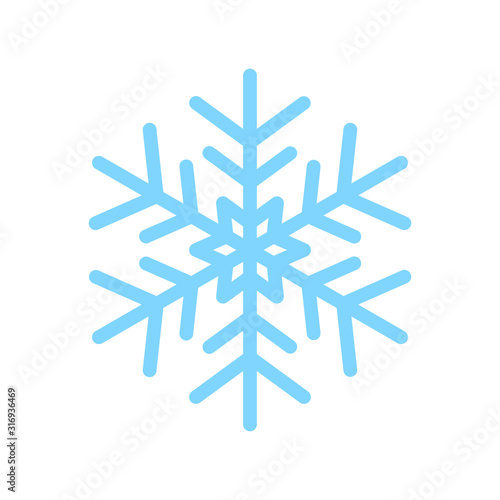 snowflake icon. flat illustration of snowflake vector icon. snowflake sign symbol