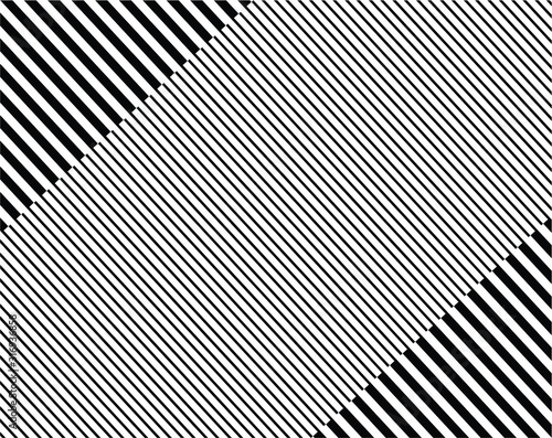 : Digital image with a psychedelic stripes Wave design black and white. Optical art background. Texture with wavy, curves lines. Vector illustration