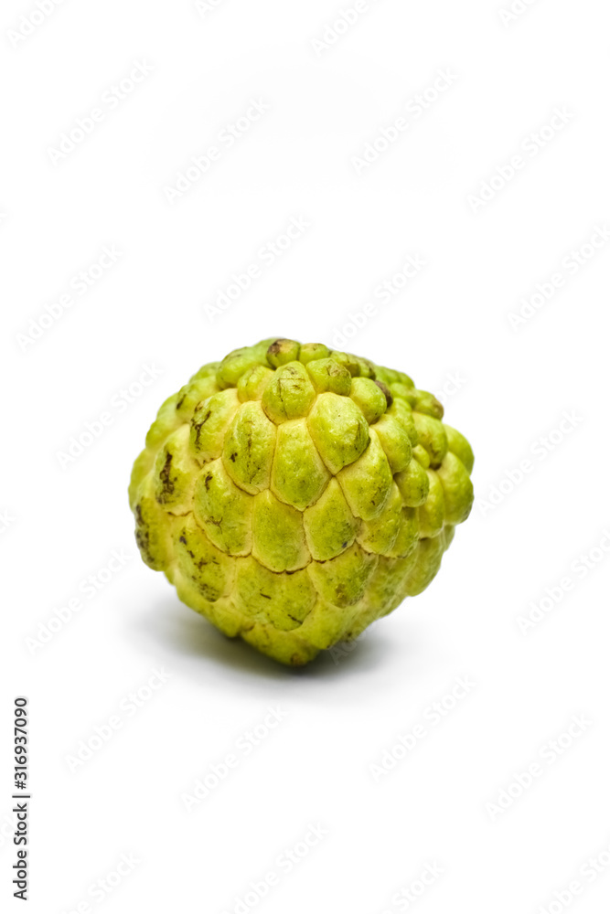 Sugar Apple or Custard Apple isolated on white background Sugar Apple or Custard Apple isolated on white background