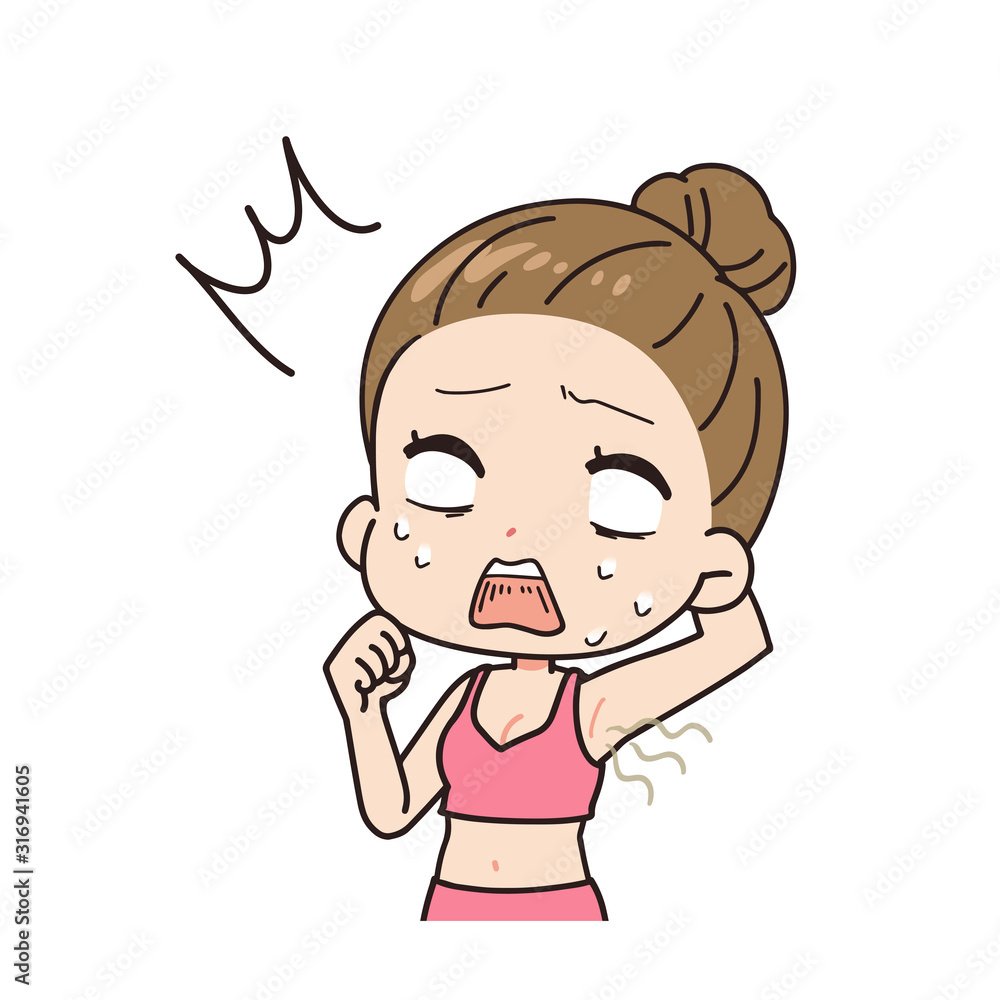 Diagonal illustration of a woman with a complex aside, upper body. Diagonal illustration of a woman with a complex aside, upper body.