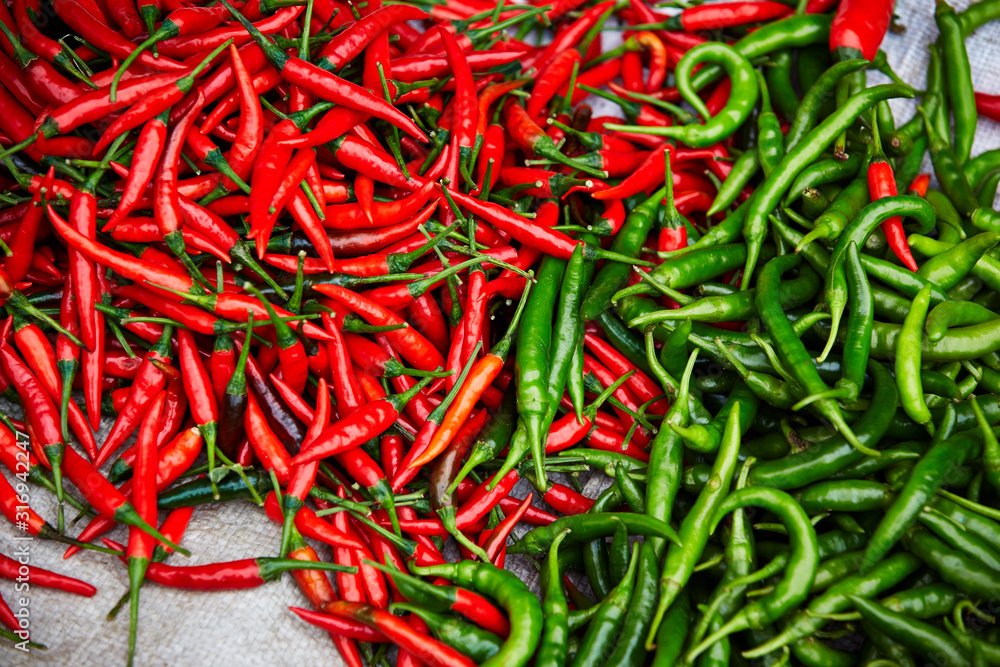 Chili pepper at Asian market 
