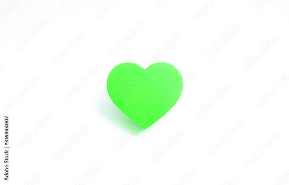 Green heart. 緑色のハート