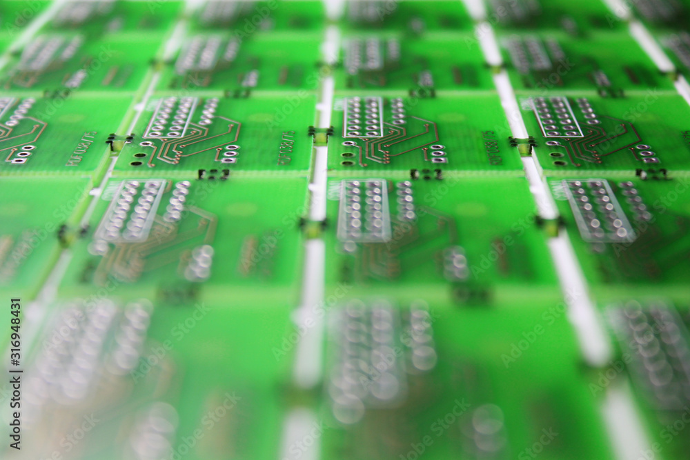 Closeup of electronic circuit board or PCB printed circuit board Closeup of electronic circuit board or PCB printed circuit board