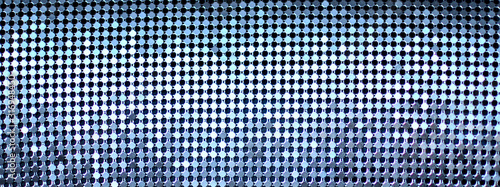 abstract luminous blurred blue background, metal mosaic, close up