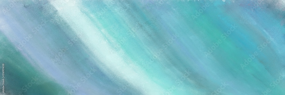 abstract painting banner wallpaper with medium aqua marine, pale turquoise and light blue colors