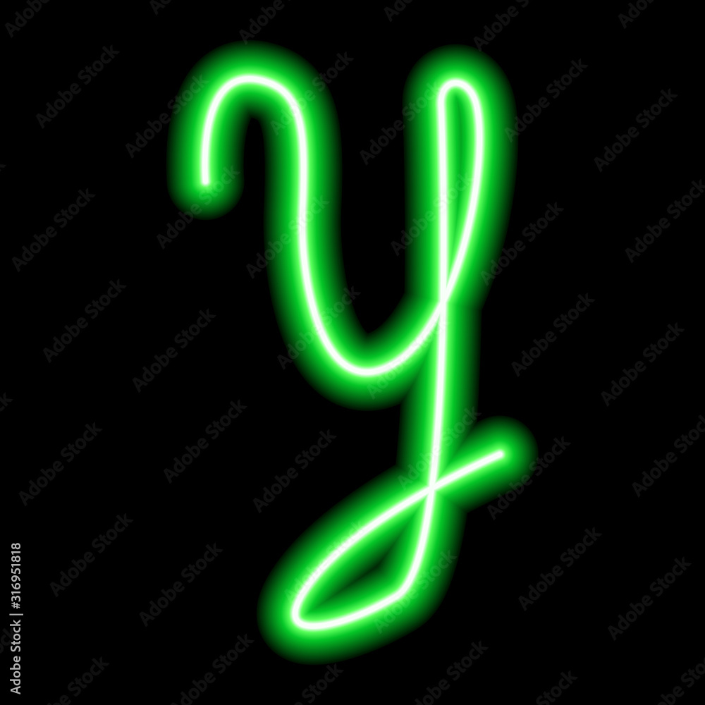 neon green letter neon green letter