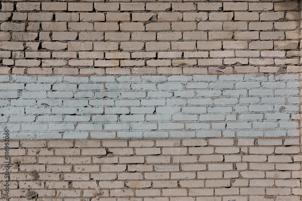 texutre of a brick wall with a white painted band texutre of a brick wall with a white painted band