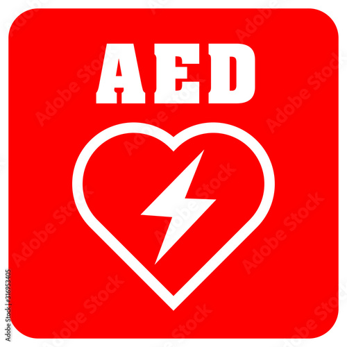 AED Emergency defibrillator AED icon