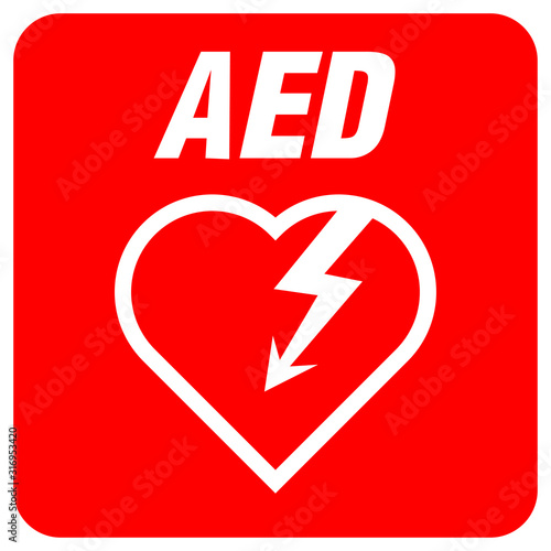 AED Emergency defibrillator AED icon