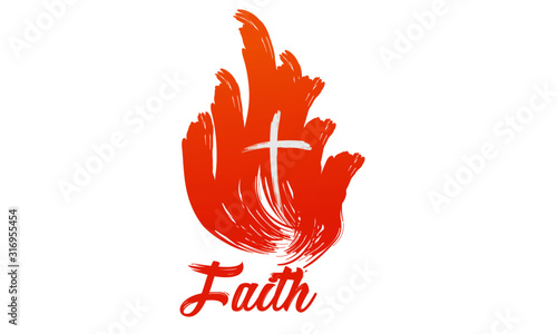 Pentecost Sunday, Holy Spirit, Typography for print