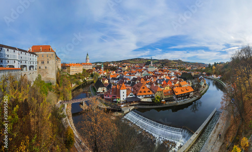 Cesky Krumlov cityscape in Czech Republic