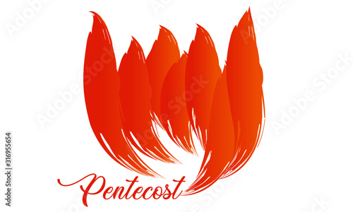 Pentecost Sunday, Holy Spirit, Typography for print