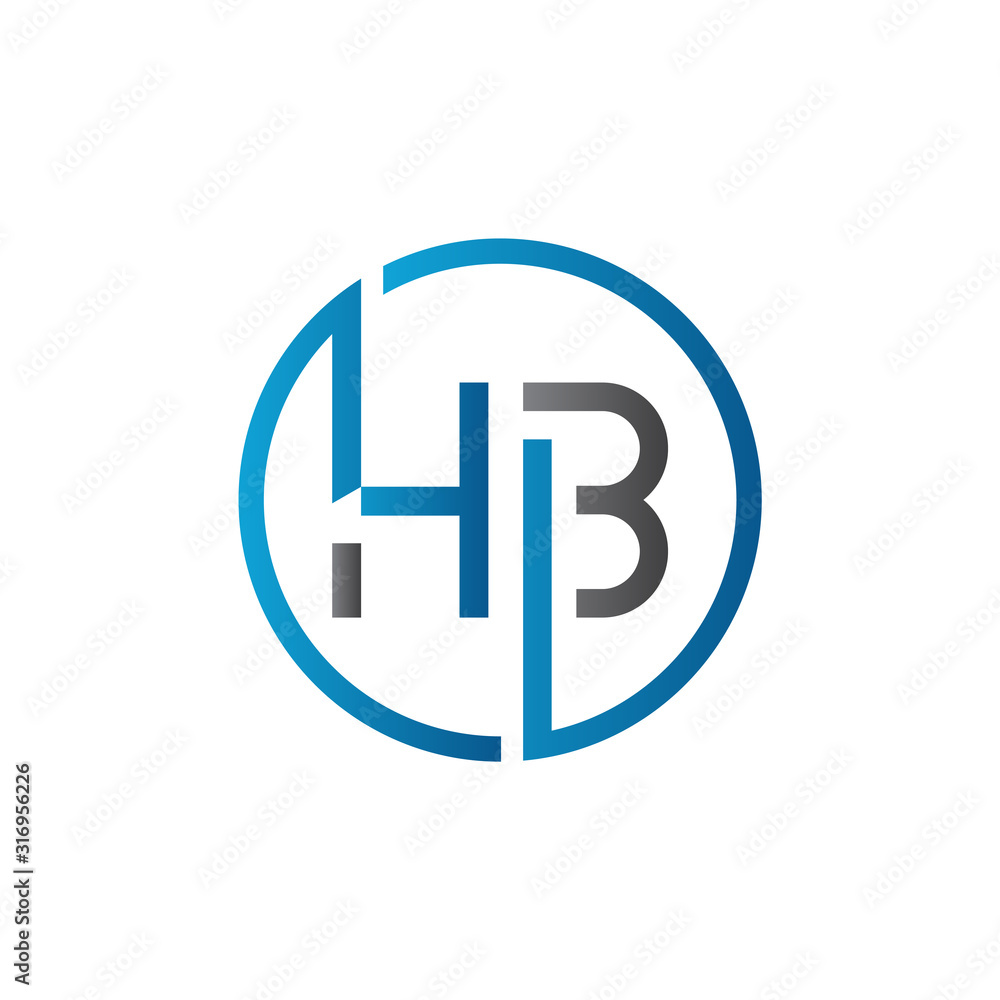 letter HB Logo Design Vector Template. Initial HB Letter Design Vector Illustration letter HB Logo Design Vector Template. Initial HB Letter Design Vector Illustration