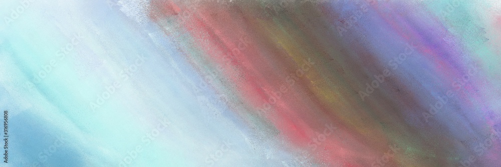 horizontal abstract painting design with light steel blue, pastel brown and powder blue colors