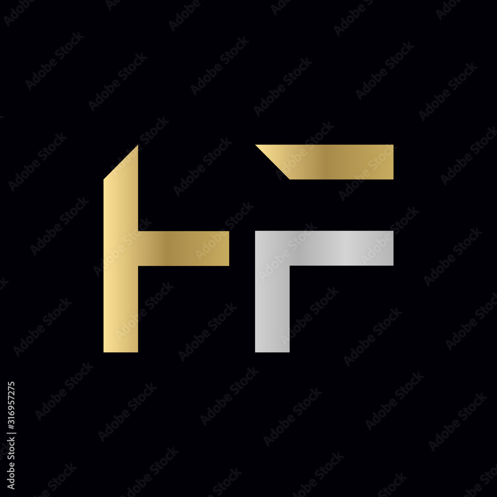 letter HF Logo Design Vector Template. Initial HF Letter Design Vector Illustration letter HF Logo Design Vector Template. Initial HF Letter Design Vector Illustration