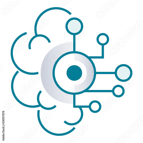 Unique brain icon which can help your business to grow up