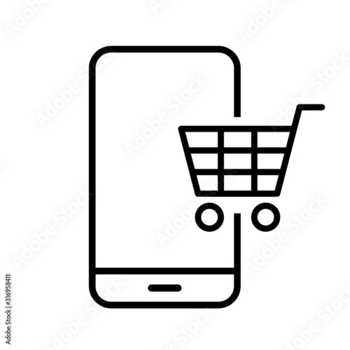  Shopping icon vector. E-commerce illustration sign. eshop symbol.