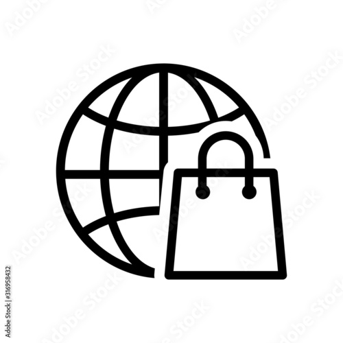  Shopping icon vector. E-commerce illustration sign. eshop symbol.