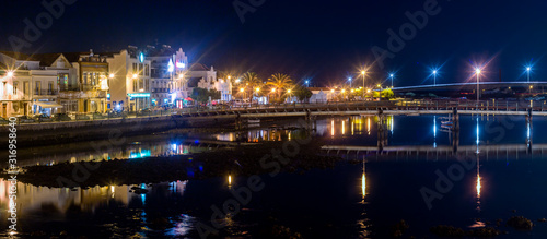 Night landscape of Tavira city
