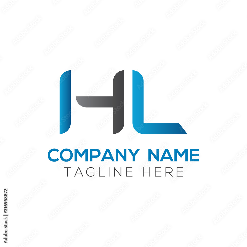 letter HL Logo Design Vector Template. Initial HL Letter Design Vector Illustration letter HL Logo Design Vector Template. Initial HL Letter Design Vector Illustration