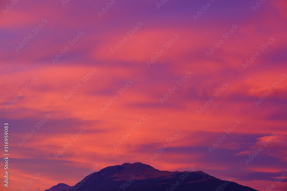 Sunrise over Mount Garda, Italy
