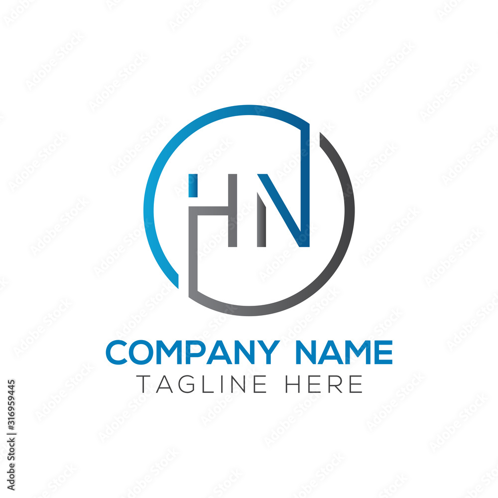 letter HN Logo Design Vector Template. Initial HN Letter Design Vector Illustration letter HN Logo Design Vector Template. Initial HN Letter Design Vector Illustration