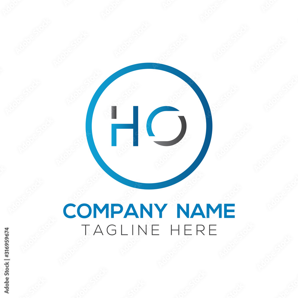 letter HO Logo Design Vector Template. Initial HO Letter Design Vector Illustration letter HO Logo Design Vector Template. Initial HO Letter Design Vector Illustration